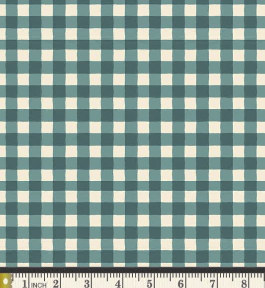 Small Plaid of my Dreams Spruce by Maureen Cracknell - Storyteller Plaids Collection - Art Gallery Fabrics