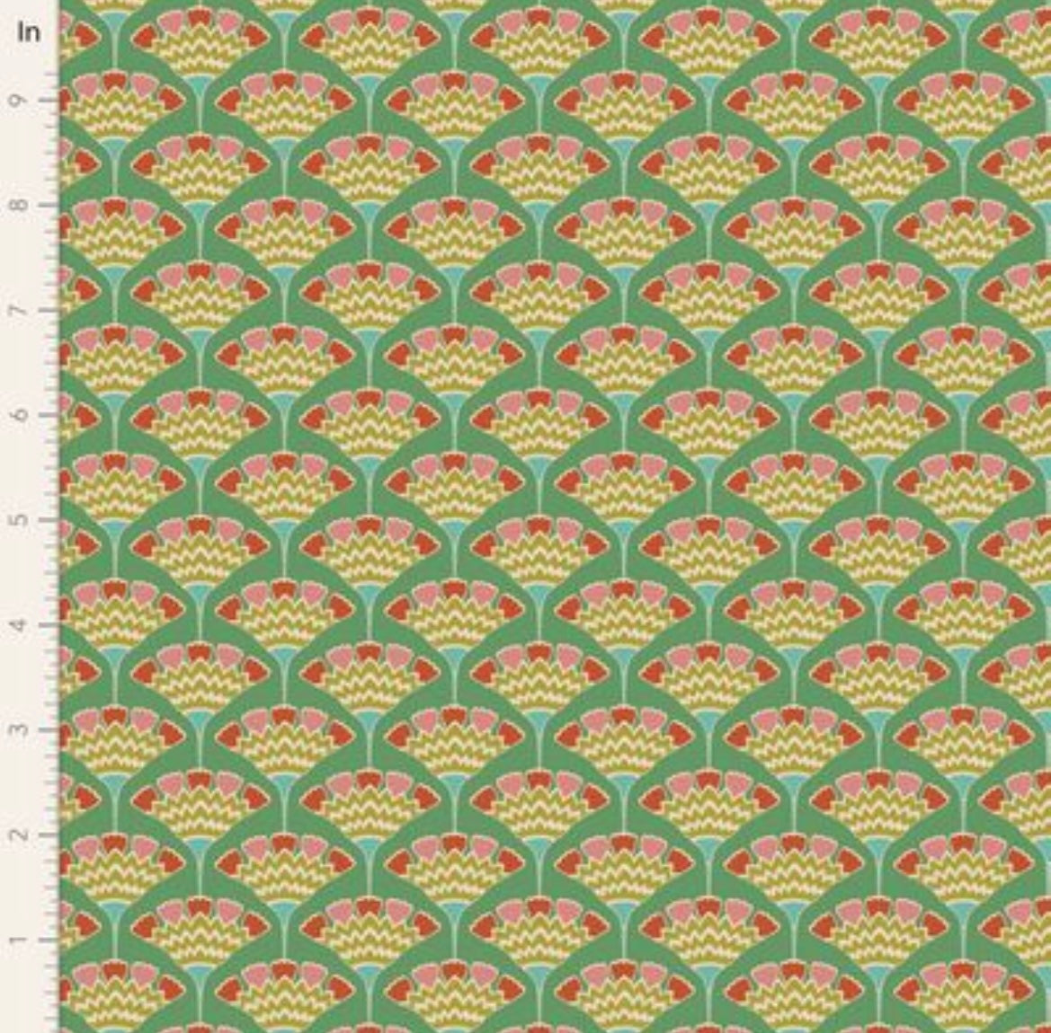 Tasselflower Green - Pie in the Sky Collection - Tilda Fabric