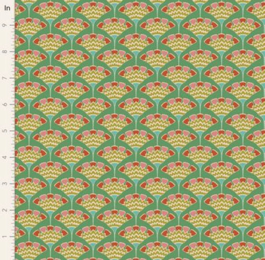 Tasselflower Green - Pie in the Sky Collection - Tilda Fabric