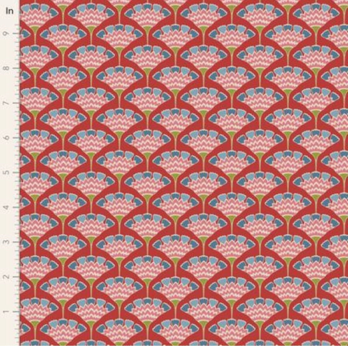 Tasselflower Red - Pie in the Sky Collection - Tilda Fabrics