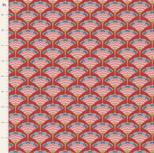Tasselflower Red - Pie in the Sky Collection - Tilda Fabrics