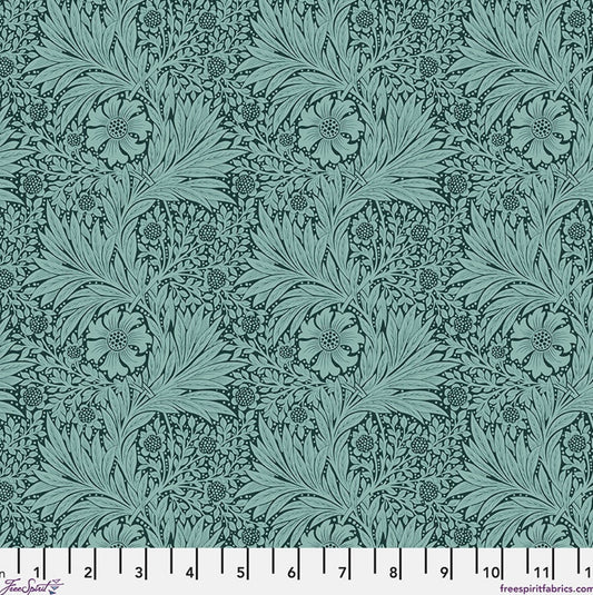 Marigold - Teal - PWWM006.TEAL - Bedford Park Collection by Morris and Co. - FreeSpirit Fabrics
