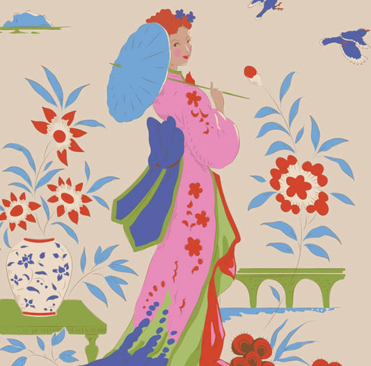 Garden-Vista - Dove - 100507 - Bloomsville Collection - Tilda Fabrics