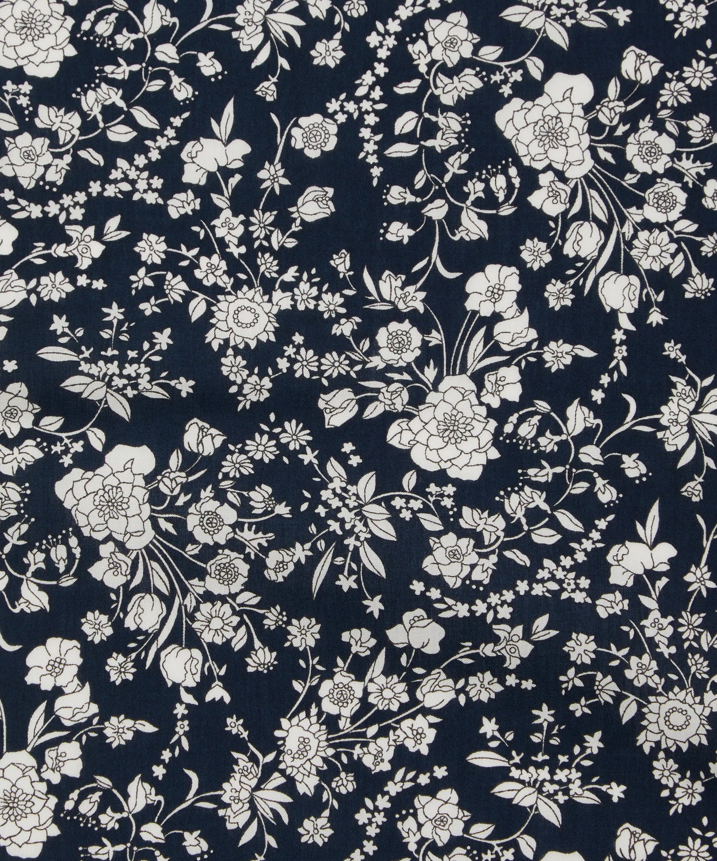 Summer Blooms - Dark Blue - Tana Lawn - Classic Collection - Liberty of London