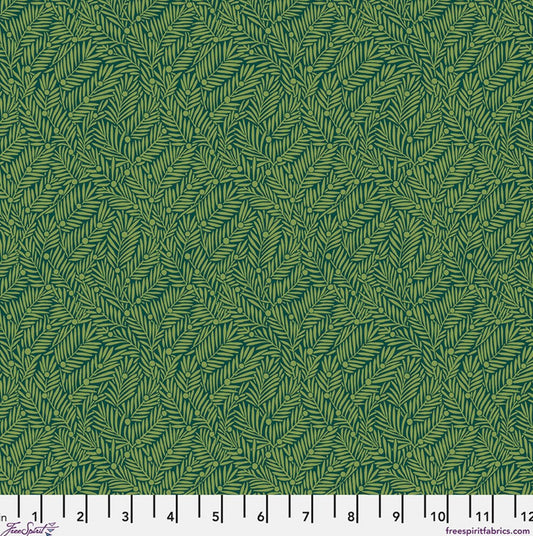 Yew & Aril - Teal II - PWWM135.TEAL - Bedford Park Collection by Morris and Co. - FreeSpirit Fabrics
