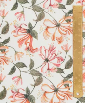 Honeysuckle Dance - Red - Tana Lawn - Floral Library Collection - Liberty of London