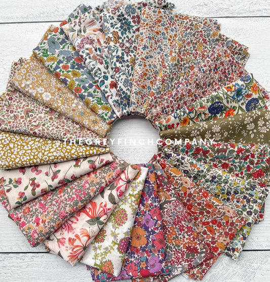 Fall Liberty Bundle - 20 Tana Lawn Fabrics - Liberty of London Fabrics