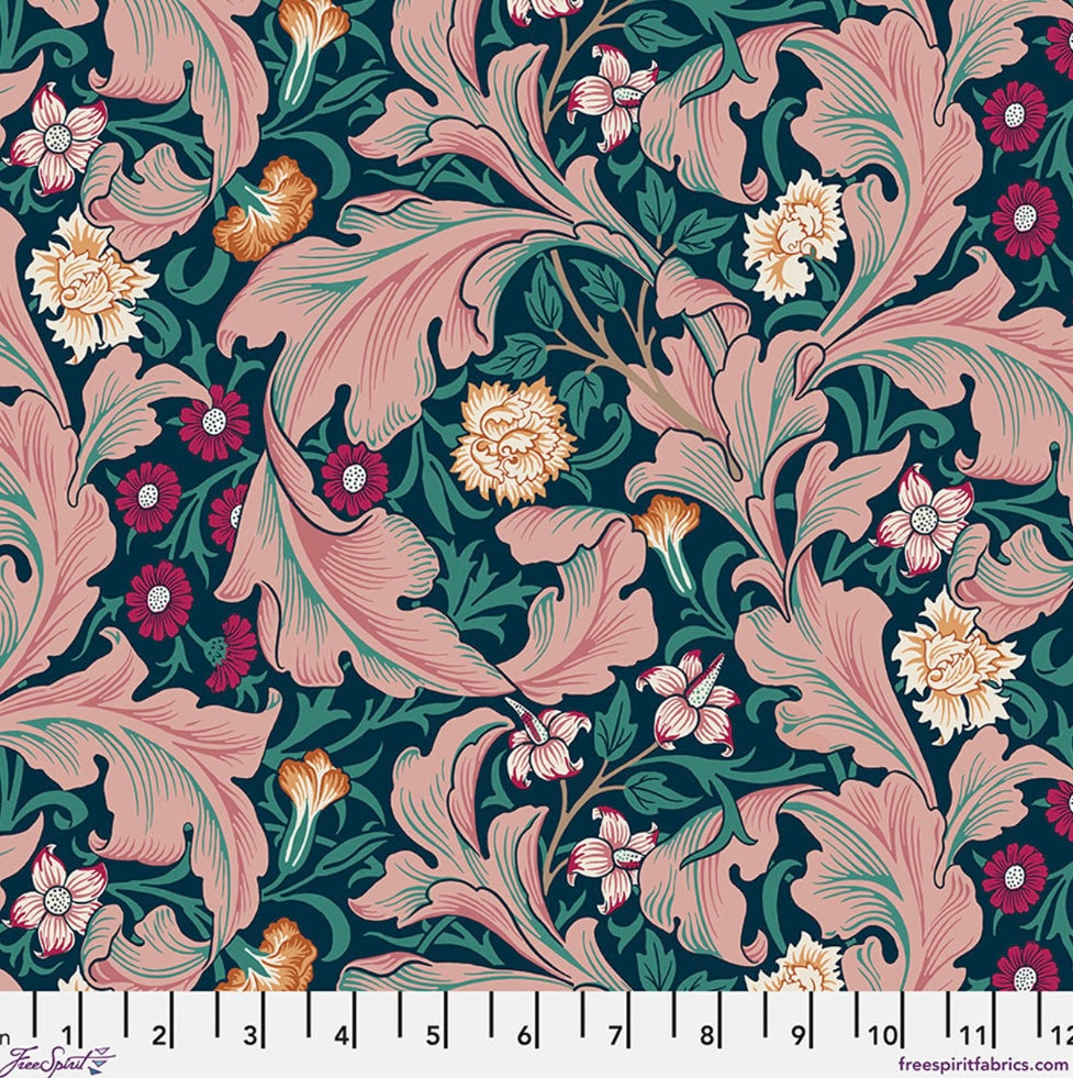 Leicester - Teal - PWWM086.TEAL - Bedford Park Collection by Morris and Co. - FreeSpirit Fabrics