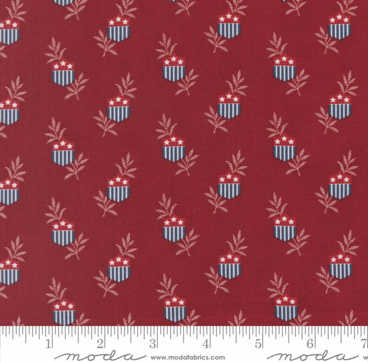 Deep Crimson - 49320 13 - American Gatherings III by Primitive Gatherings - Moda Fabrics