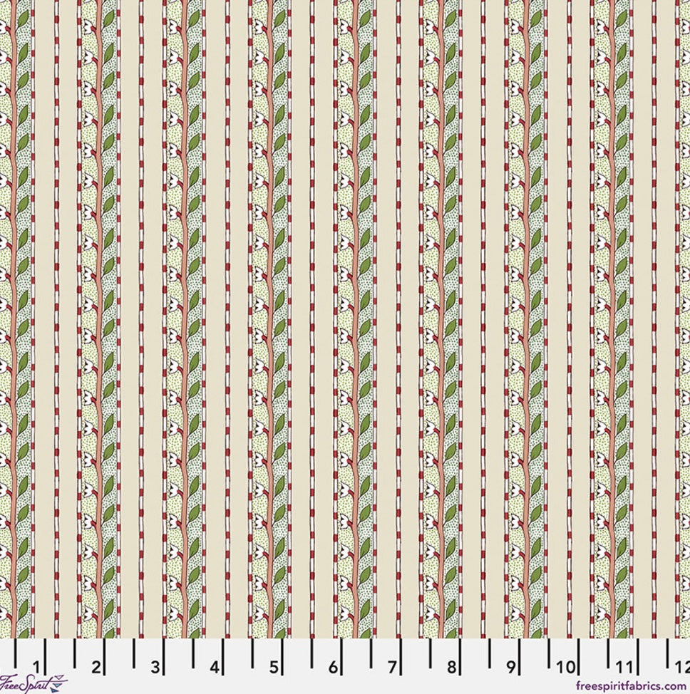 Daffodil Stripe - Ivory - PWWM141.IVORY - Bedford Park Collection by Morris and Co. - FreeSpirit Fabrics