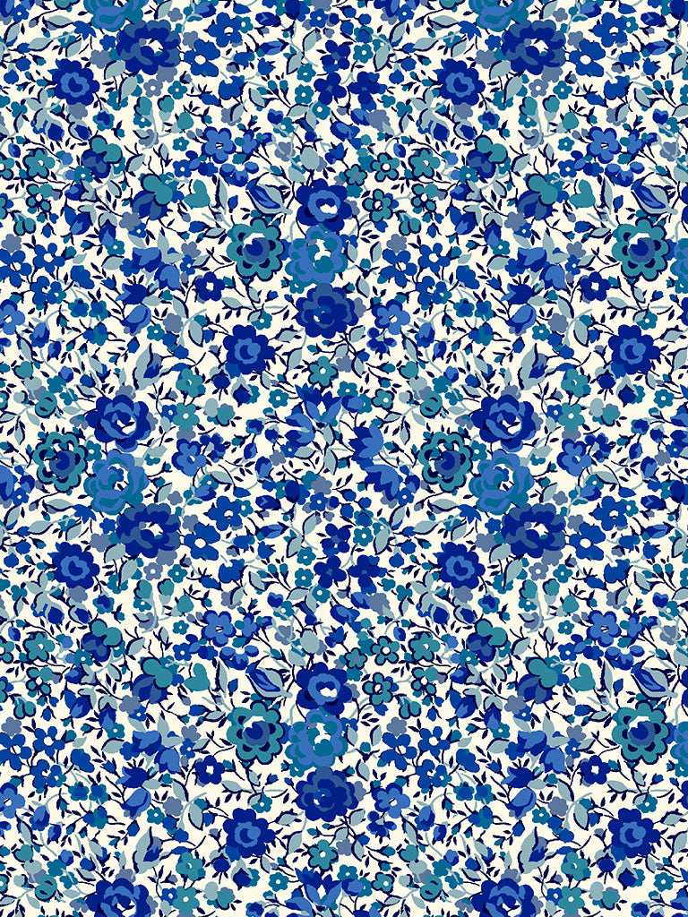 Emma and Georgina - Dark Blue - Tana Lawn - Liberty of London Fabrics - 100% Cotton