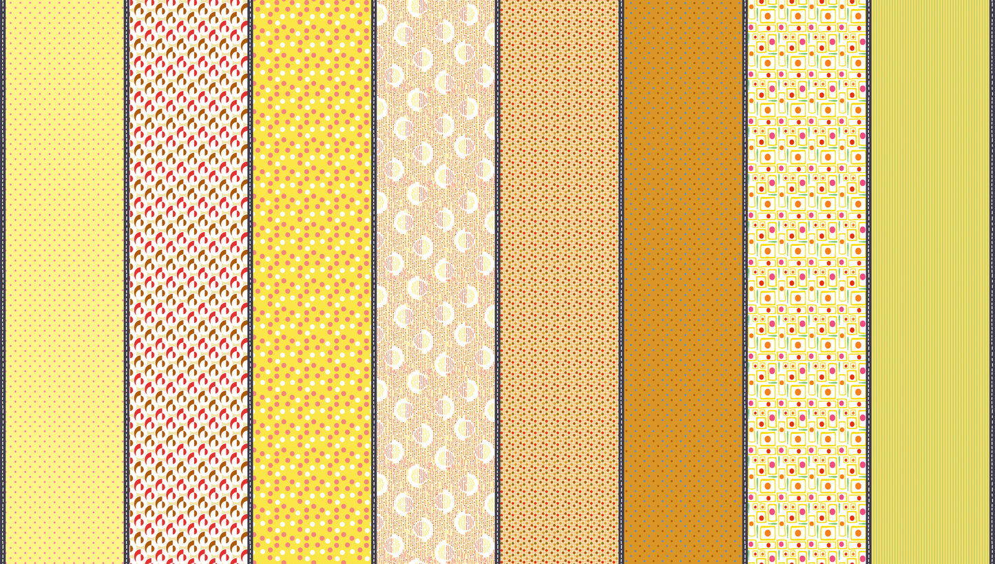 Mixed Bag of Lollies Collection Bundle - 8 Fabrics - By Jen Kingwell - Moda Fabrics