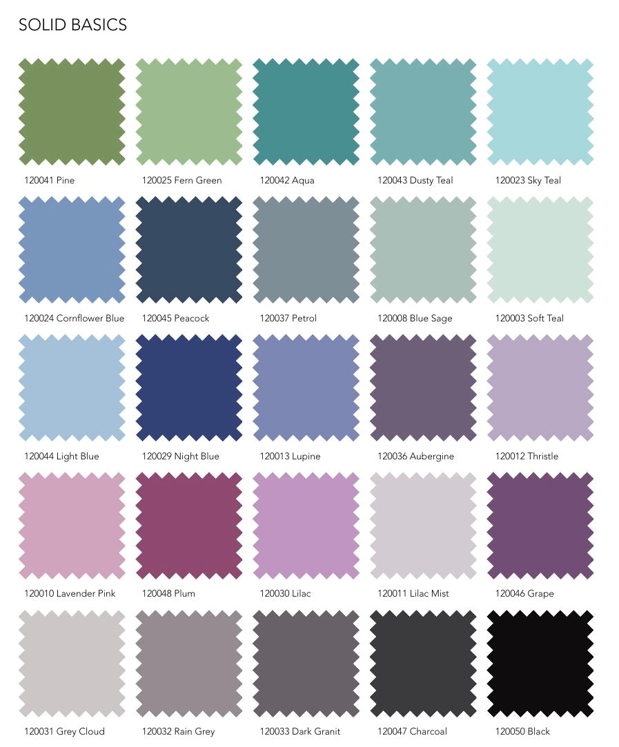 Tilda Solids Bundle - Cool - 25 Pieces - Tilda Fabrics