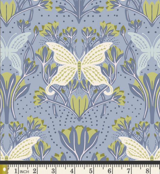 Butterfly Reflection Dusk - FRE32303 - Fresh Linen Collection by Katie O’Shea - Art Gallery Fabrics