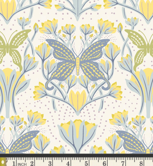 Butterfly Reflection Dawn - FRE32308 - Fresh Linen Collection by Katie O’Shea - Art Gallery Fabrics