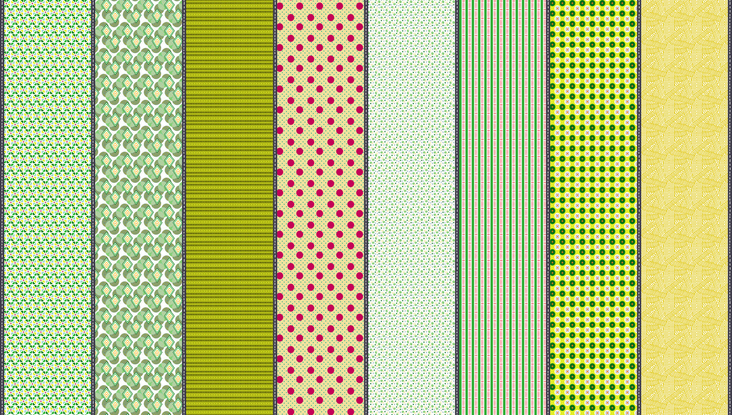 Mixed Bag of Lollies Collection Bundle - 8 Fabrics - By Jen Kingwell - Moda Fabrics