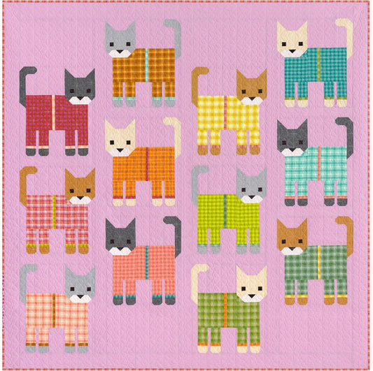 Cats in Pajamas Quilt Kit - Pattern by Elizabeth Hartman