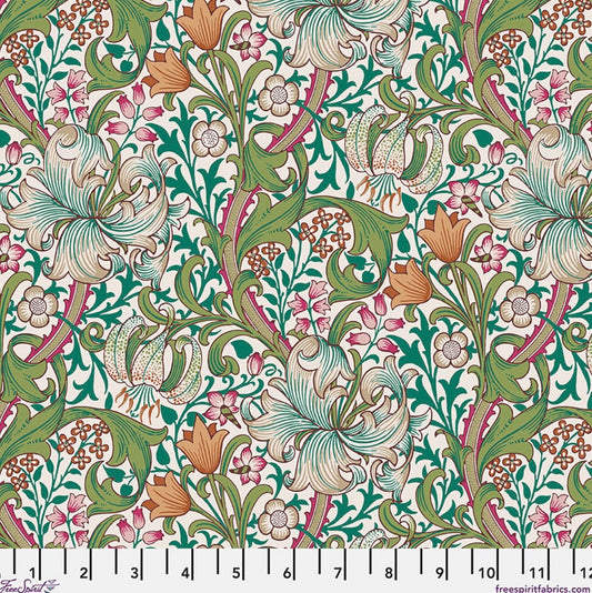 Golden Lily - Fuscia - PWWM028.FUCHSIA - Bedford Park Collection by Morris and Co. - FreeSpirit Fabrics