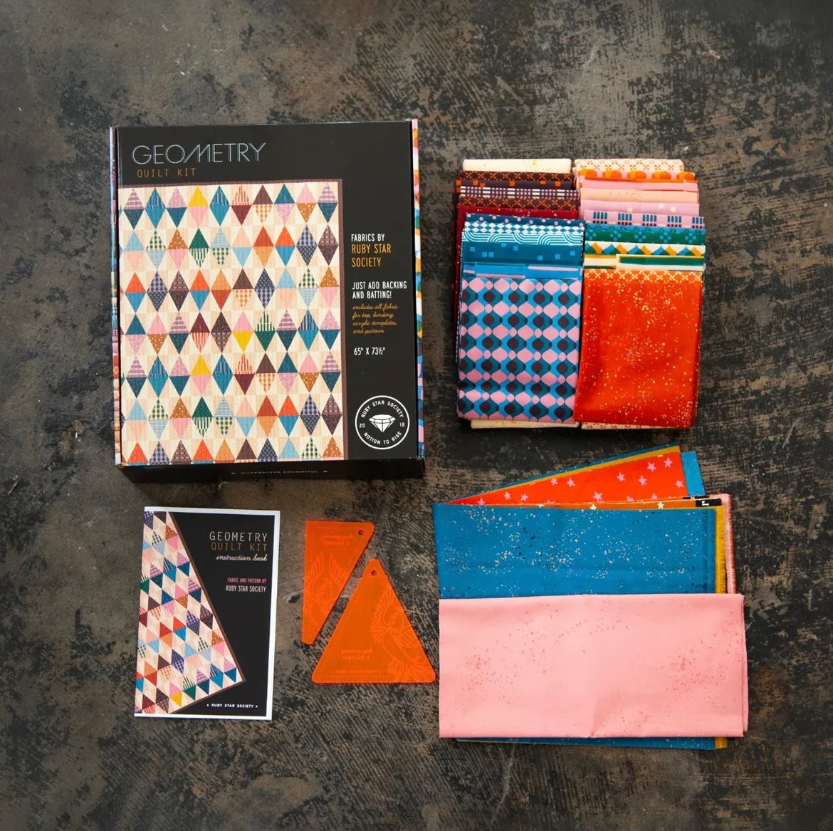 Geometry Quilt Kit designed by Melody Miller - Geometry Collection -Ruby Star Society - Moda Fabrics