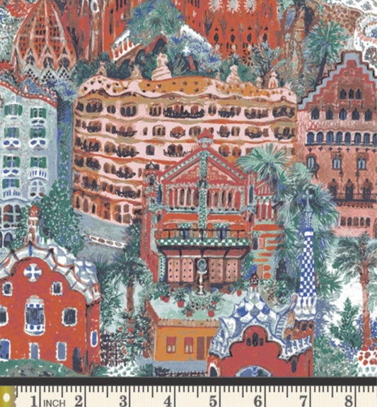 Barcelona Landmarks - Barcelona Collection by Katarina Roccella - Art Gallery Fabrics