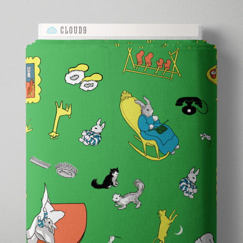 Tossed Green - 227856 - Goodnight Moon Collection by Margaret Wise Brown - Cloud9 Fabrics