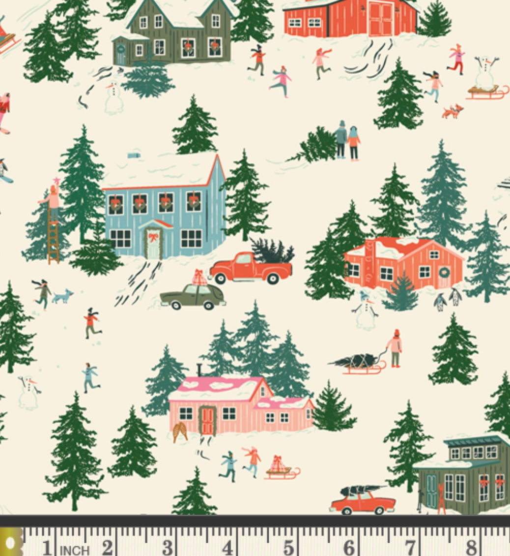 Merry Town - CCA258900 - Christmas In The Cabin by AGF Studio - Art Gallery Fabrics