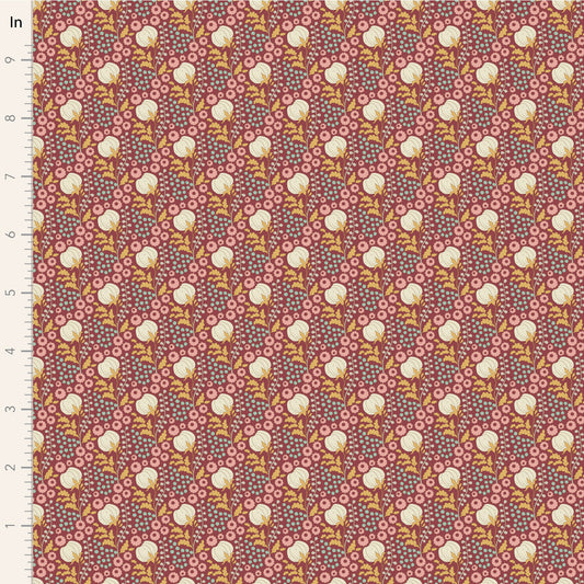 Cottonfield - Maroon - 100564 - Sanctuary Collection - Tilda Fabrics