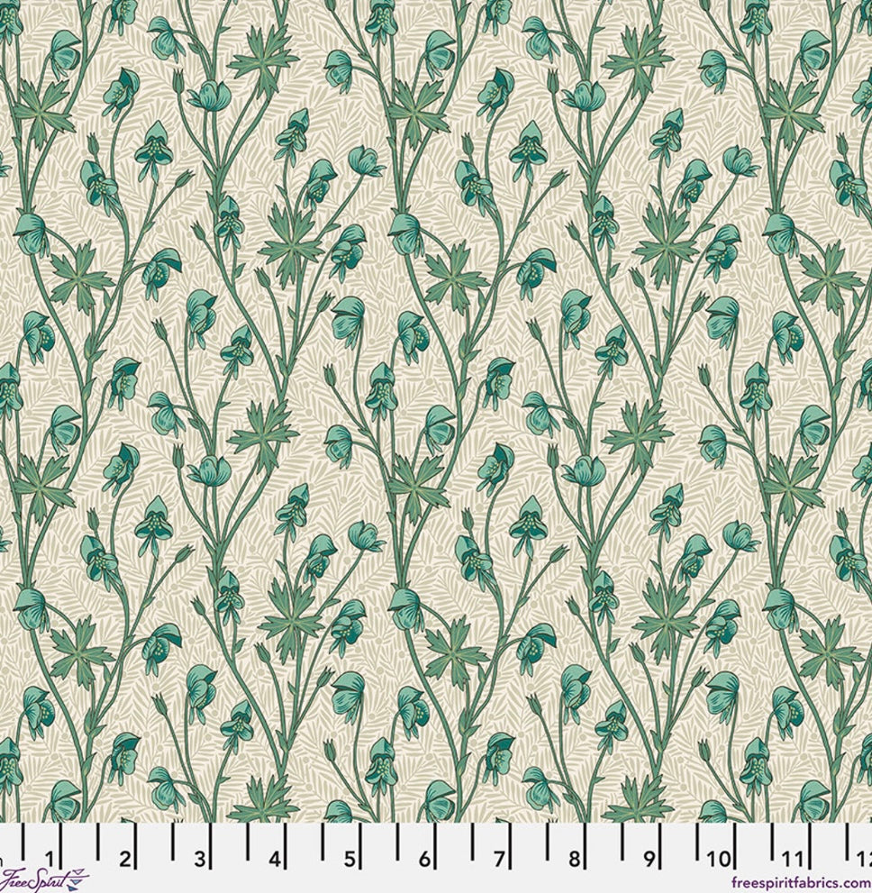 SM Monkshood - Mineral - PW WM140.MINERAL- Bedford Park Collection by Morris and Co. - FreeSpirit Fabrics