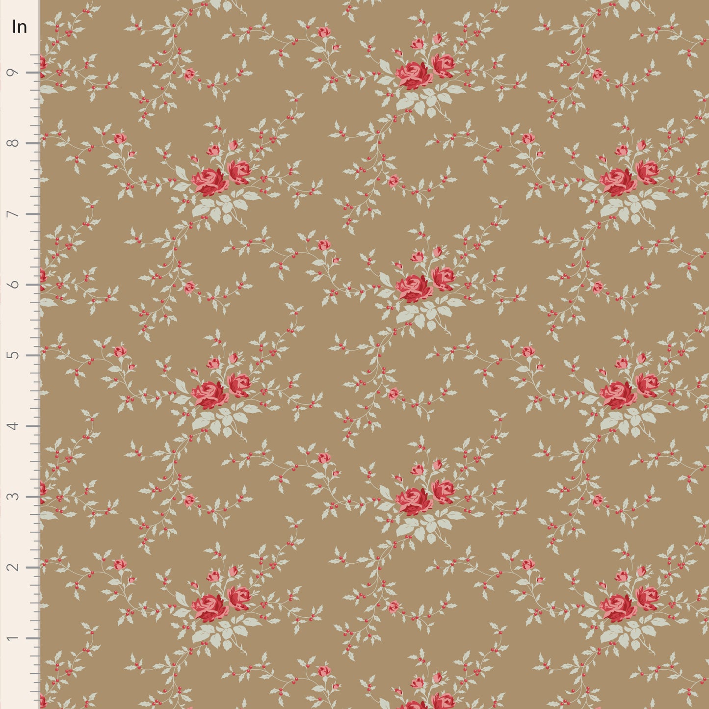 Noel - Taupe - 110149 - Merry Little Christmas Blender Collection - Tilda Fabrics