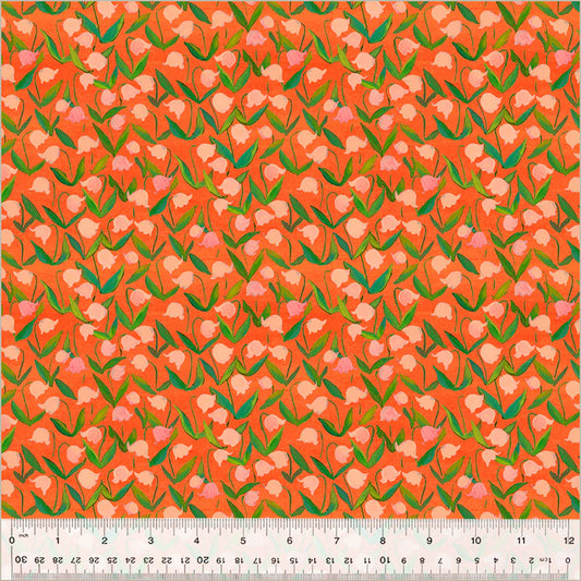 Coral (orange red) - 54257D-12 - By Hand Collection by Heather Ross - Windham Fabrics