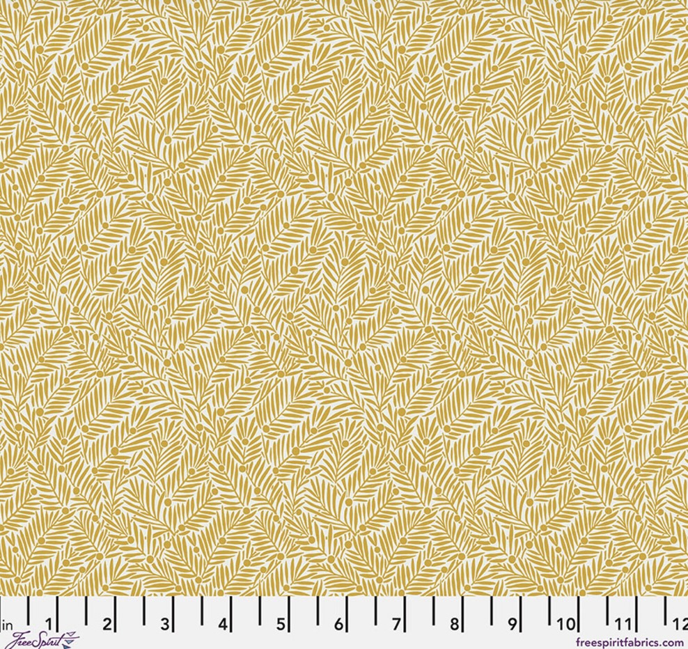 Yew & Aril - Sunshine - PWWM135.SUNSHINE - Bedford Park Collection by Morris and Co. - FreeSpirit Fabrics