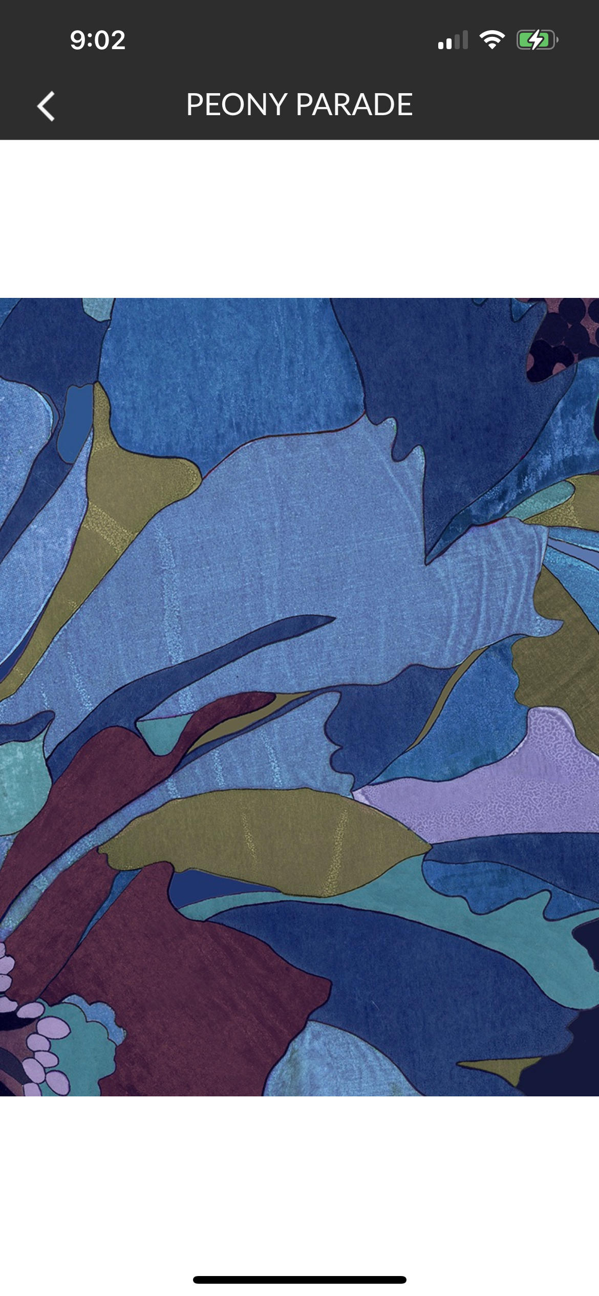 Peony Parade - Blue - 02044204B - 100% monument silk twill by Liberty of London