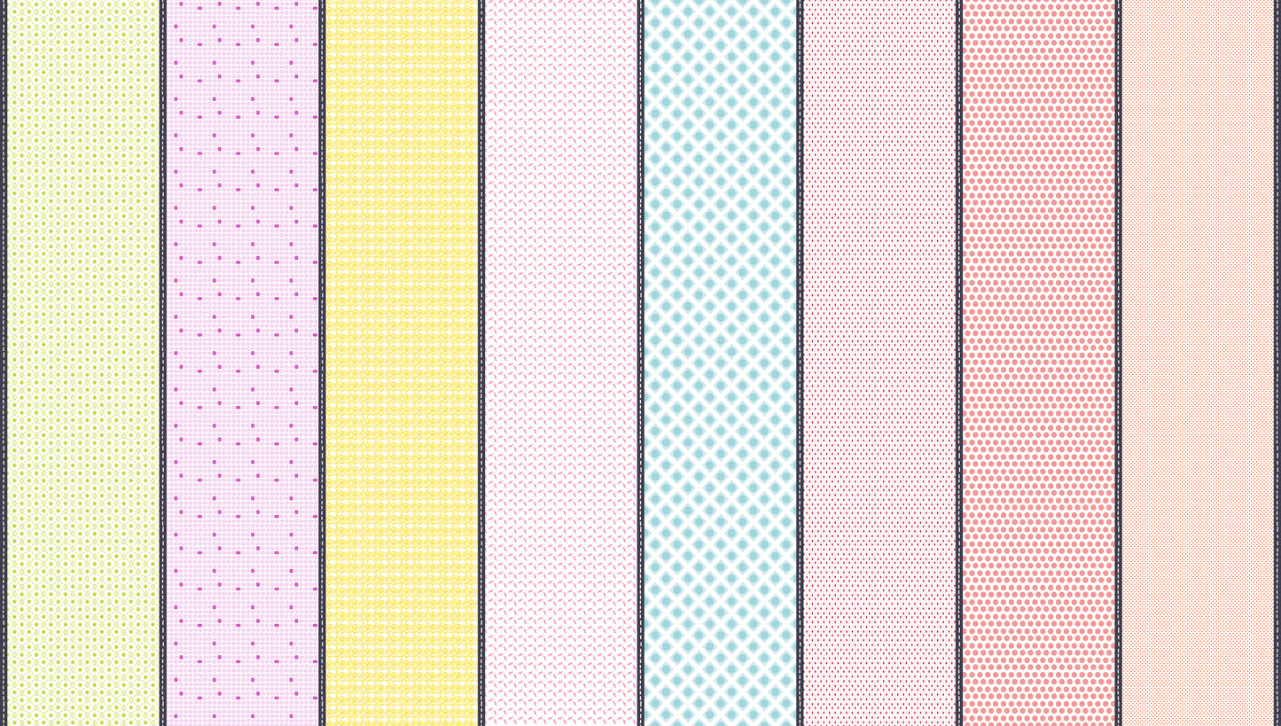 Mixed Bag of Lollies Collection Bundle - 8 Fabrics - By Jen Kingwell - Moda Fabrics