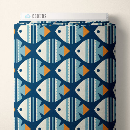 Ocean 227980 - Ocean Motion Collection by Roucoucou - Cloud9 Fabrics