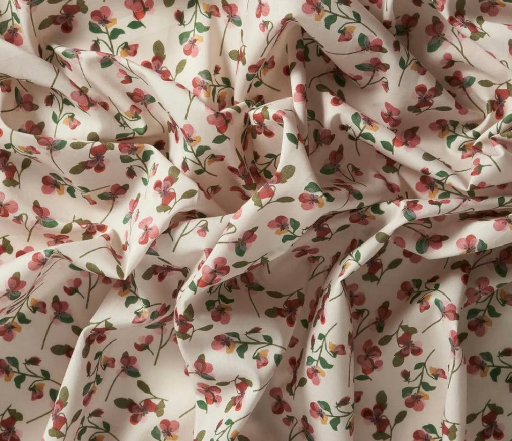 Pansy Scatter (D) - Tana Lawn - Decades in Bloom Collection - Liberty of London Fabrics - 100% Cotton