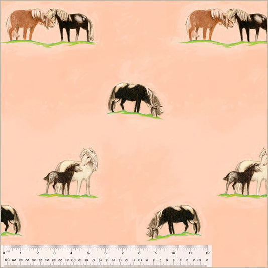 Peach - 54253D-4 - By Hand Collection by Heather Ross - Windham Fabrics