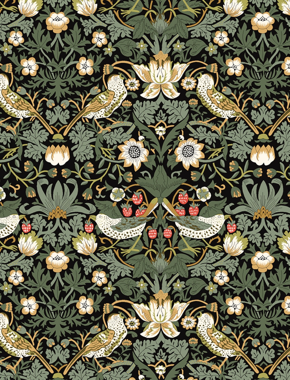Strawberry Thief - Dark Green - Tana Lawn - Classic Collection - Liberty of London