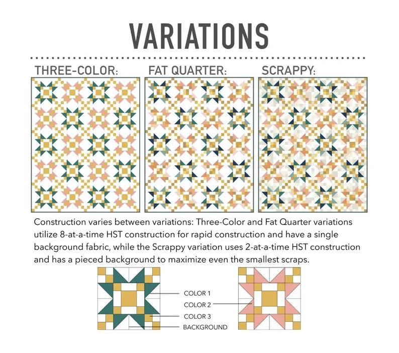 The Starlite Quilt Pattern by Patchwork and Poodles