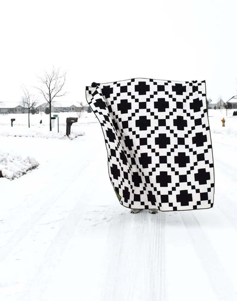 Modern Crossing Quilt Pattern by Patchwork & Poodles