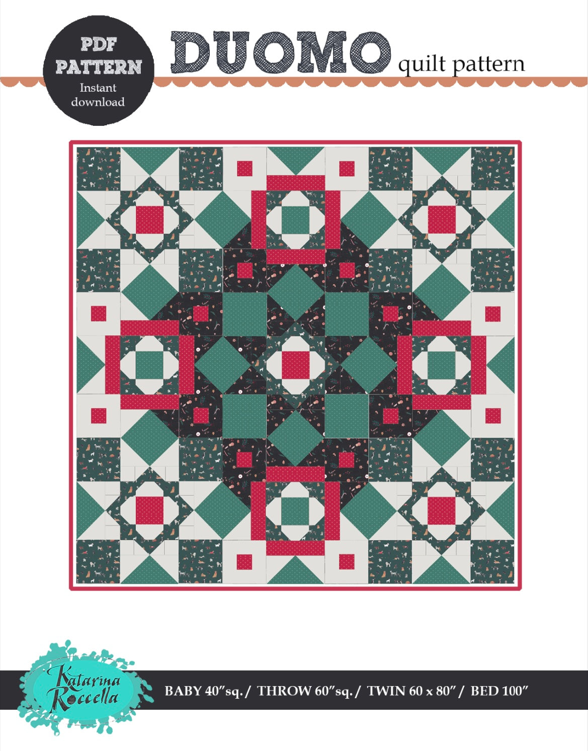 Duomo Quilt Kit - Pattern by Katarina Roccella