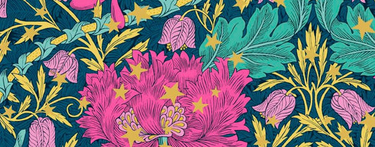 March Sparkle (B) - Metallic (stars) - Tana Lawn - 2025 Festive Collection - Liberty of London