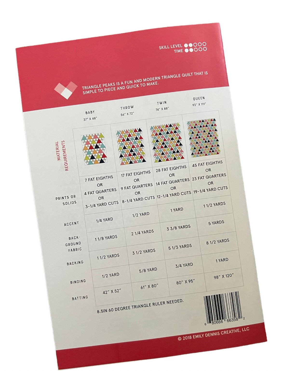 Triangle Peaks Quilt Pattern by Emily Dennis of Quilty Love