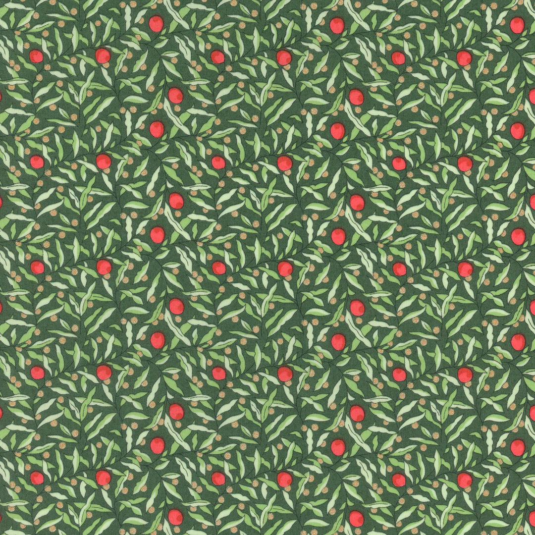 Joyous Juniper (A) - Metallic (dots) - Tana Lawn - 2025 Festive Collection - Liberty of London