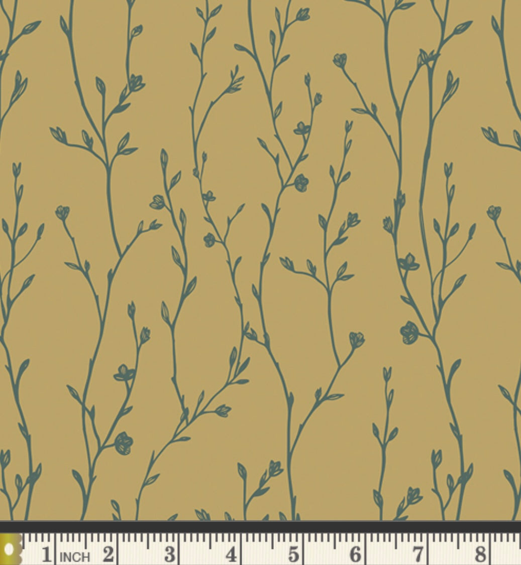 Growing Buds Shadow - Spring Equinox Collection by Katie O’Shea - Art Gallery Fabrics