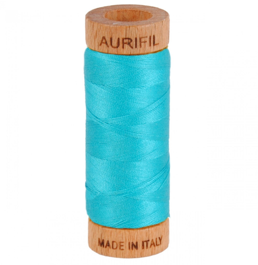 Mako Cotton Thread Solid 80wt 300yds Turquoise A1080-2810