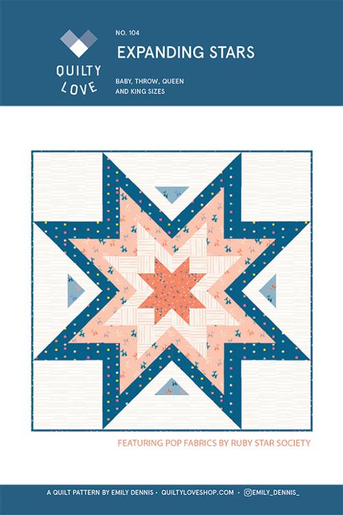 Expanding Stars - Pattern by Emily Dennis of Quilty Love