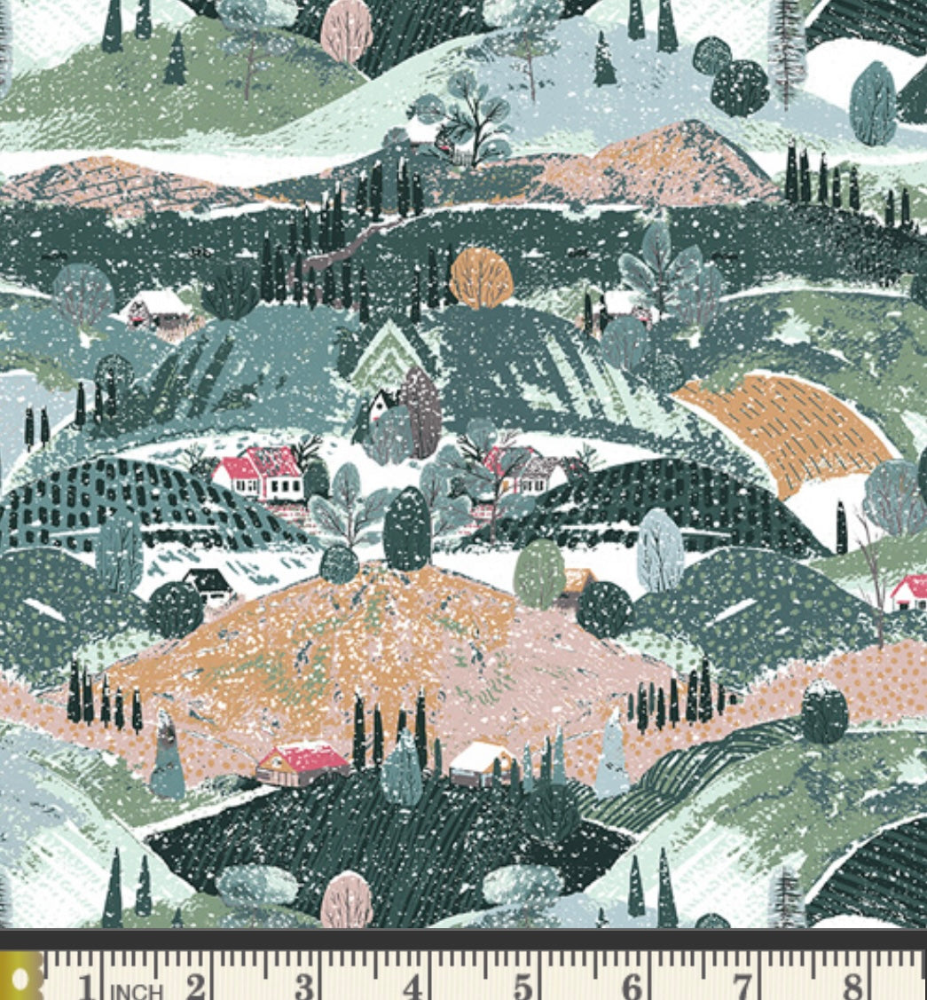 Snowy Hills - Wintertale Collection by Katarina Roccella - Art Gallery Fabrics