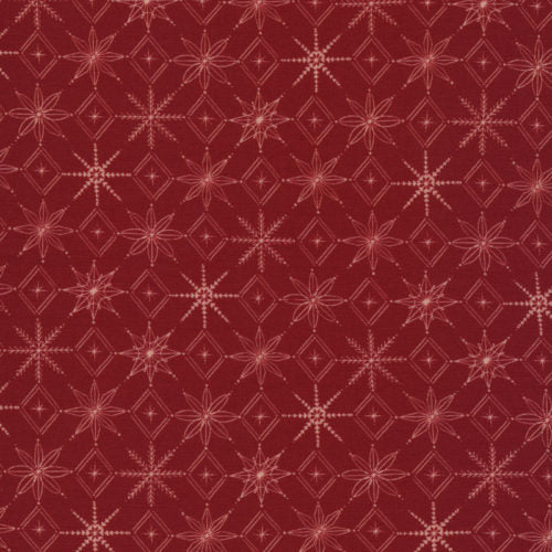 Snowflakes Red - Warm & Cozy Collection by MK Studio - Cloud9 Fabrics
