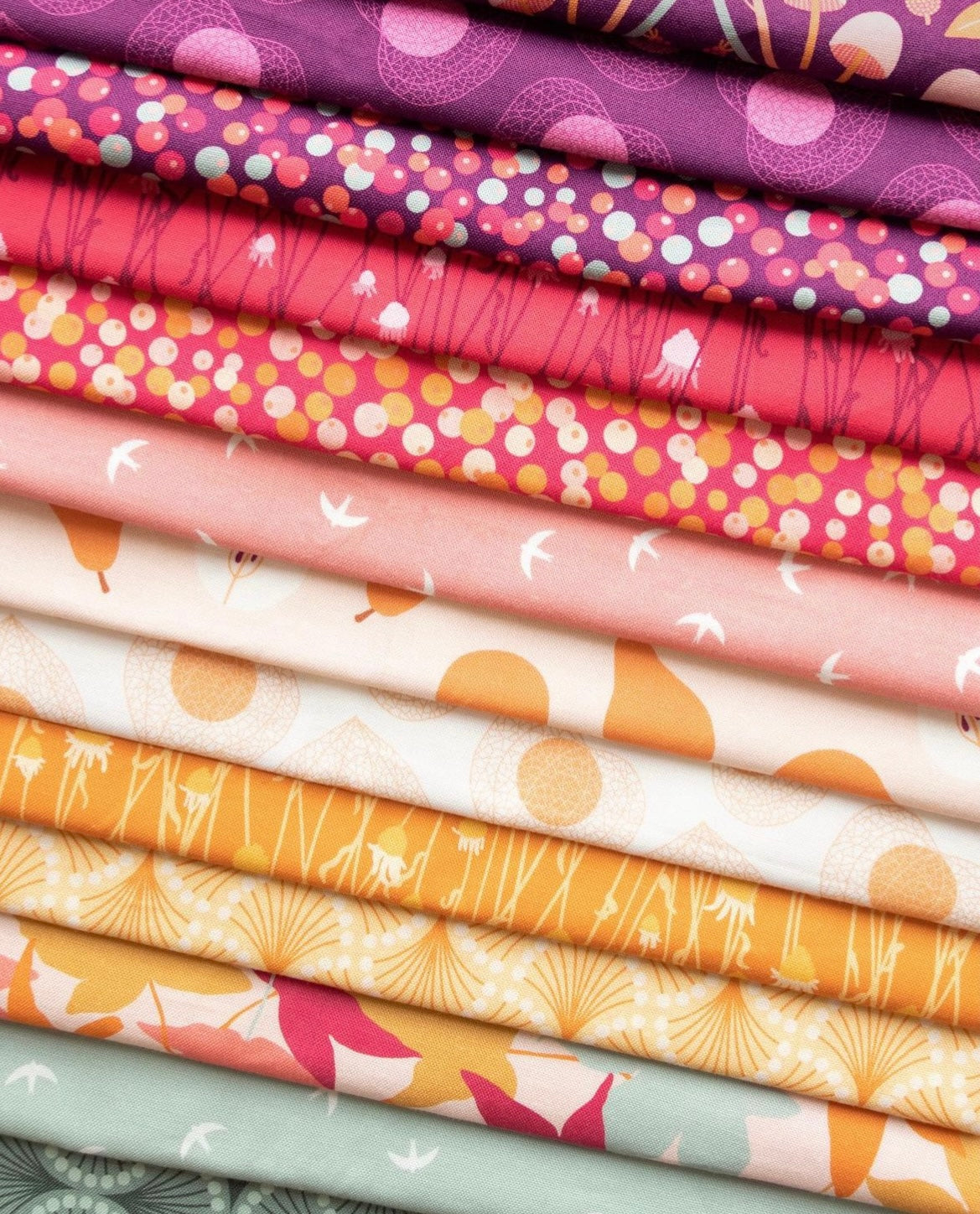 Pears - Orange - Splendor Collection by Pippa Shaw - Figo Fabrics - 100% Cotton
