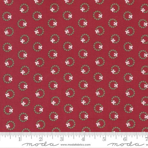Christmas Eve Cranberry 5183 16  By Lella Boutique - Christmas Eve Collection - Moda Fabrics